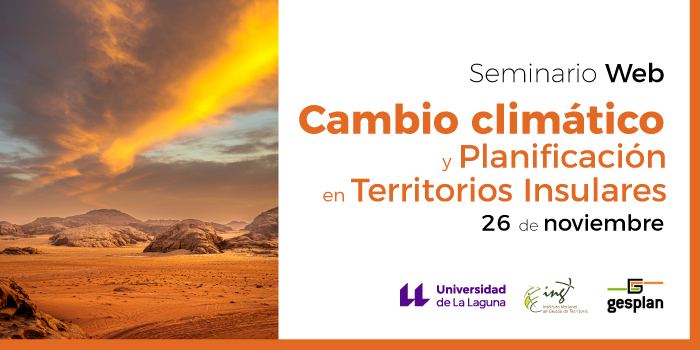 Seminario online 'Cambio climático y planificación en territorios insulares'